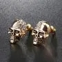 QNNY Skull Stud Earrings for Men Women Cubic Zircon Punk Piercing Ear Studs Stainless Steel Hip Hop Jewelry QNNY Skull Stud Earrings for Men Women Cubic Zircon Punk Piercing Ear Studs Stainless Steel Hip Hop Jewelry