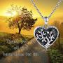 Tree of life Cremation Jewelry for Ashes Urn Necklace Pendant Charm for Women Memorial gifts Sterling Silver Keepsake Always in My Heart Memory Necklace Gift
