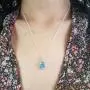Dazzlingrock Collection 14K 8 MM Heart Shaped Gemstone & Round White Diamond Ladies Heart Pendant, White Gold