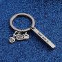 WUSUANED Motorcycle Keychain When Life Throws You A Curve Lean Into It Bike Gift for Dad Husband Boyfriends