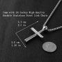 HZMAN Baseball Cross Sports Pendant Stainless Steel Baseball Bat Cross Necklace, Large and Small