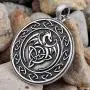 HAQUIL Dragon Necklace - Metal Alloy, Celtic Dragon Medallion Pendant - PU Leather Cord, 19.7'' HAQUIL Dragon Necklace - Metal Alloy, Celtic Dragon Medallion Pendant - PU Leather Cord, 19.7''