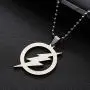 Gmai Stainless Steel Superhero Round Flash Lightning Pendant Flash Fan Jewelry Gmai Stainless Steel Superhero Round Flash Lightning Pendant Flash Fan Jewelry