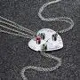 Best Friend Forever and Ever Rhinestone BFF Necklace Heart Shape Pendant Friendship Puzzle Stitching Necklace Best Friend Forever and Ever Rhinestone BFF Necklace Heart Shape Pendant Friendship Puzzle Stitching Necklace
