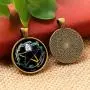 LUOR Trade Co.,Ltd Five Elements Pentagram Necklace, Pentacle Jewelry, Wiccan Pagan Paganism Pendant, Magic Five Pointed Star Amulet, Earth, Air, Spirit, Water, Fire Coexist Religion Medallion Charm
