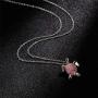 kelistom Sea Turtle Pendant Necklace for Women Men Girls Boys, Silver Plated Link Chain Animal Jewlery