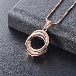 Stainless Steel Circle Cremation Pendant Memorial Necklace Ashes Holder Urn Keepsake