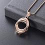 Stainless Steel Circle Cremation Pendant Memorial Necklace Ashes Holder Urn Keepsake