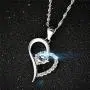 YFN Sterling Silver Infinity Love Heart Necklace Platinum Plated Round CZ Womans Jewelry 18'' Valentine Gifts for Her Girlfriends