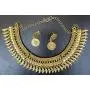 Sansar India Kolhapuri Choker Indian Necklace Earrings Jewelry Set for Girls and Women 1345