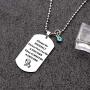 CAROMAY Unicorn Pendant Necklace Dog Tag Inspirational Ball Neck Lace Lucky Birthstone Jewerly Always Be Yourself