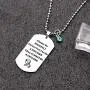 CAROMAY Unicorn Pendant Necklace Dog Tag Inspirational Ball Neck Lace Lucky Birthstone Jewerly Always Be Yourself