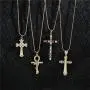 cmoonry 14K Gold Plated Cross Necklace for Men AAA+ CZ Cross Pendant Necklace 19.7+2“ Box Chain Hip Hop Male Jewelry cmoonry 14K Gold Plated Cross Necklace for Men AAA+ CZ Cross Pendant Necklace 19.7+2“ Box Chain Hip Hop Male Jewelry