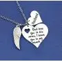 Joycuff God Has You in His Arms I Have You in My Heart Memorial Gifts for Loss of Loved One Stainless Steel Silver Pendant Necklace Sympathy Gifts for Women Sister