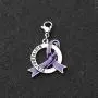 CENWA Fibromyalgia Purple Ribbon Charm Zipper Pull Fibromyalgia Awareness Gift Fibromyalgia Jewelry