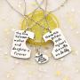 AGR8T 3pcs Key Chain Pendant Necklace Set Daddys Girl Mamas World Mother Daughter Father Family Jewelry