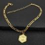 FUTIMELY 18K Gold Plated Initial Anklet for Women Girls Men,Cute Summer Sandy Beach Anklet Bracelet,Figaro Chain Frosted Coin Disk Pendant Foot Jewelry