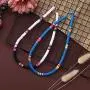 2 Pcs Heishi Surfer Choker Necklace Boho Jewelry Colorful African Vinyl Disc Beads Necklaces for Women Girls Handmade Summer Beach Collar Necklace for Holidays …