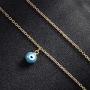 Kyerlyn Evil Eye Pendant Choker Necklace 18k Gold Plated Evil Eye Pendant Necklace for Women Girl Teen Simple Jewelry Gift for Birthday Christmas Day Valentines Day and Mothers Day
