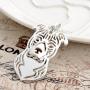 American Staffordshire Pit Bull Dog Sterling Silver Necklace Dangle Earrings Set by Ginger Lyne Puppy Dog Pet Pendant Box Chain Doggie Animal Paw Print Heart Jewelry for Pit Mom Women Girls Teens
