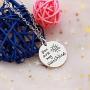 You are My Sunshine Inspirational Pendant Necklace Stainless Steel Charm Jewelry for Women Girl