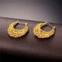 Women Girls Hoop Earrings Stainless Steel/18K Gold Plated Loop Earrings Hypoallergenic, Polished/Half Open/Vintage/Statement Ear Rings