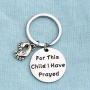 Zuo Bao Christian Jewelry Bible Verse Keychain for This Child I Have Prayed 1 Samuel 1:27 New Mom Jewelry Gift