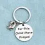 Zuo Bao Christian Jewelry Bible Verse Keychain for This Child I Have Prayed 1 Samuel 1:27 New Mom Jewelry Gift