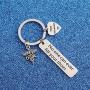 WUSUANED Dentist Retirement Keychain No One Can Ever Fill Your Shoes Enjoy Retirement Gift for Dental Hygienist Dental Assistant