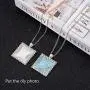36 Pieces Pendant Trays Set, Including 18 Pieces Rhinestone Bezel Pendant Trays Square Shape Pendants with 18 Pieces Glass Square Cabochons for DIY Jewelry Pendant, Silver
