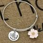 Ohana Bracelet for Women Hawaiian Disney Bracelets Jewelry Engraved Ohana Forever for Always with Hibiscus Charm