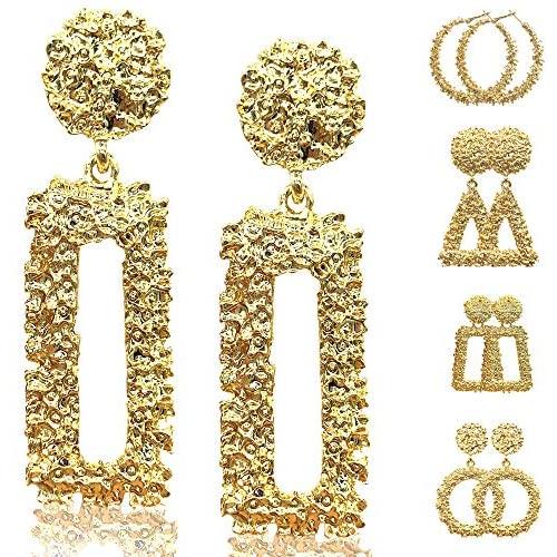 Premium Fashion Jewelry Rhinestone Geometric Drop Dangle Earrings for Women Elegant Vintage
