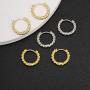 Hoop Earrings For Women 14K Gold Croissant Earrings Twisted Round Hoop Earrings Chunky Hoop Earrings 925 Sterling Silver Earrings
