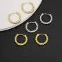 Hoop Earrings For Women 14K Gold Croissant Earrings Twisted Round Hoop Earrings Chunky Hoop Earrings 925 Sterling Silver Earrings Hoop Earrings For Women 14K Gold Croissant Earrings Twisted Round Hoop Earrings Chunky Hoop Earrings 925 Sterling Silver Earrings
