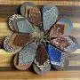 16 Pairs Leather Earrings for Women Girls Teardrop Leaf Flower Leopard Print Petal Drop Earrings Antique Lightweight Leather Earring Set