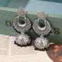 DOUVEI 4 Pairs/set Oxidized Bollywood Round Bell Tassel Jhumki Jhumka Earrings for Women Vintage Bells Tassel Dangle Ethnic Traditional Indian Egypt Gypsy Drop Earrings