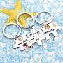 lauhonmin 3pcs Best Friends Brothers Sisters Gifts Key Chain Set Friendship Long Distance Gifts - We Will Always be Connected Keychain
