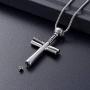 memorial jewelry Urn Necklace Athletes Cross Necklace Pendant Stainless Steel Baseball Bat Cross Necklace Cremation Jewelry