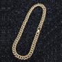 Cuban Mens Chain, Fake Diamond Jewelry, Fake Gold Plated Ladies Necklace, Hip-Hop Fake 24K Gold,Fake Silver, Fashion Personality Jewelry, Suitable for Boys and Girls(8/18/20/24/30inch)