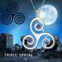 Aurora Tears Celtic Knot Necklace Triple Women 925 Sterling Silver Spiral Triskele Pendant Irish Celtic Symbols Triskelion Swirl Jewelry