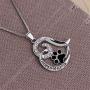 AILUOR Dog Paw Necklace, Cute Puppy Paw Print Forever Love Heart Pendant Always in My Heart Footprint Necklace Memorial Jewelry for Dog Lovers - Live & Love & Rescue