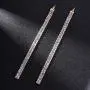 MLENS 18K Gold Plated Zirconia Long Drop Earrings Strand Dangle Earring Jewelry Gifts