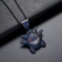 LKV Hip Hop Elf Pokemon Zircon Iced Out CZ Stone Gold Gengar Pendant Necklace