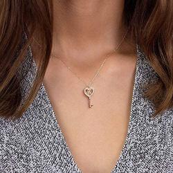 MONOZO Initial Necklace for Women Gold, 14K Gold Plated Letter Charm Necklaces Cubic Zirconia Pendant Key Initial Necklace for Women Her Teen Girls Birthday