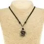BlueRica Koru Spiral Wave Pendant on Adjustable Black Rope Cord Necklace BlueRica Koru Spiral Wave Pendant on Adjustable Black Rope Cord Necklace