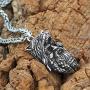 GuoShuang Nordic Viking Amulet Odin Amulet Stainless Steel Necklace with Valknut Rune Gift Bag