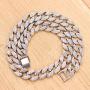Cuban Link Necklace for Men - Hip Hop Necklace Iced Out with Bling Rhinestones, Fashion Accessory for Hip Hop Lovers