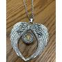 Interchangeable Snap Jewelry Angel Wings Necklace Stainless Steel Length 19-21'' Holds 18-20mm Standard Snaps My Prime Gifts