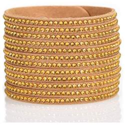 beya Fashion Women’s Bracelet Teenagers and Ladies Casual Multi-Occasion wrap Bracelets, Gorgeous Velvet Cuff Beaded and Layered with Glass Stones