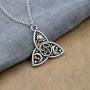 SanLan Triple Moon Goddess Triquetra Pentacle Necklace Pagan Wicca Pendant Necklace